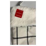 (2 Pack) 20\" Woven Windowpane Plaid Christmas Stocking with Faux Shearling Cuff White/Black  - Wondershopâ¢ : Traditional Holiday Decor, Polyester Retail:$20