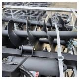 Unused 2025 JCT Skid Steer Hydraulic Auger Drive & Bits (quick attach,12 in.& 18 in. Alloy bits)