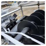 Unused 2025 JCT Skid Steer Hydraulic Auger Drive & Bits (quick attach,12 in.& 18 in. Alloy bits)