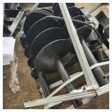 Unused 2025 JCT Skid Steer Hydraulic Auger Drive & Bits (quick attach,12 in.& 18 in. Alloy bits)