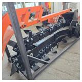 Unused MINI Skid Steer Hydraulic Trencher Attachment with Chain Drive System