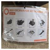 Unused Mini Excavator Hydraulic 8 Piece Attachment Set