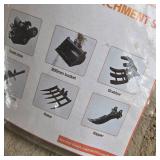 Unused Mini Excavator Hydraulic 8 Piece Attachment Set