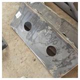 Unused MINI Skid Steer Steel Mounting Plate with Dual Circular Cutouts | Dingo Plate