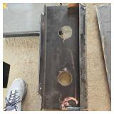 Unused MINI Skid Steer Steel Mounting Plate with Dual Circular Cutouts | Dingo Plate