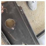 Unused MINI Skid Steer Steel Mounting Plate with Dual Circular Cutouts | Dingo Plate