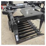 Unused MINI Captok CK-HWG44C Skid Steer Wood Grabber Attachment