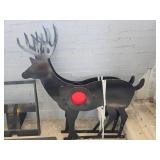 Steel Deer Target with Red Bullseye