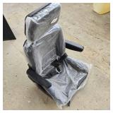 Unused Luxury Universal Equipment Seat with Safety Seat Belt, Arm Rest, Adjustable Tilt and Headrest