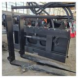 Unused Mini Skid Steer Side Shift Hydraulic Pallet Fork Attachment