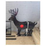 Steel Deer Target with Red Bullseye