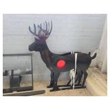 Steel Deer Target with Red Bullseye