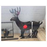 Steel Deer Target with Red Bullseye