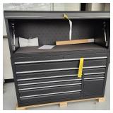 Unused 56in Roll Cabinet with 56in Work Center and 2 End Locker Cabinets | HTC5608B | HTC5601U | HTCSTL