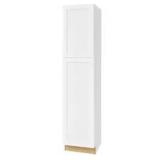 Hampton Bay Avondale 18 in. W x 24 in. D x 84 in. H Ready to Assemble Plywood Shaker Pantry Kitchen Cabinet in Alpine White