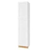 Hampton Bay Avondale 18 in. W x 24 in. D x 84 in. H Ready to Assemble Plywood Shaker Pantry Kitchen Cabinet in Alpine White
