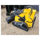 Unused Mini Skid Steer Loader | ZJG-380 Yellow