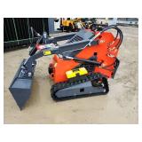 Unused Mini Skid Steer Loader | ZJG-380 Red