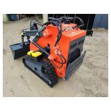 Unused Mini Skid Steer Loader | ZJG-380 Red