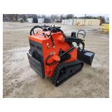 Unused Mini Skid Steer Loader | ZJG-380 Red