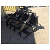 Unused Mini Skid Steer Hydraulic Grapple Attachment