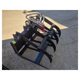 Unused Mini Skid Steer Hydraulic Grapple Attachment