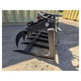 Unused Mini Skid Steer Hydraulic Grapple Attachment