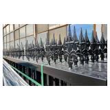 Iron Fence with Decorative Finials