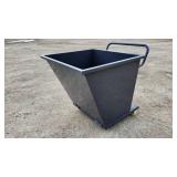 Lot of Industrial Steel Storage Tray with Casters | Dump Hopper (1 Per Lot)
