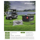 Spiderway 38.4V 105AH Lithium Battery with 36V 25A Charger - 2025 Model