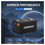 2025 Spiderway 38.4V 105Ah Lithium Battery with 36V 25A Charger – Ideal for Golf Carts, Floor Scrubbers & Forklifts