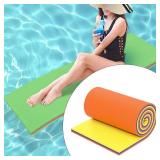 Outdoor Water Mat Lounge Mattress Float for Lake/Boat-Yellow/Blue