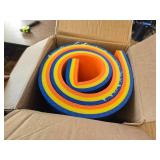 Outdoor Water Mat Lounge Mattress Float for Lake/Boat-Yellow/Blue