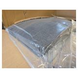 MEISSALIVVE Coffee Table and 2 Ottomans, Gray