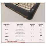 Cloud Platform King Bed Frame, BLACK Boucle, No Box Spring