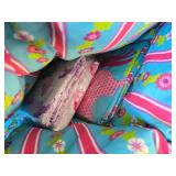 GIRLS TURQUOISE BLUE & PINK PONY HORSE COMFORTER SET W/SHEETS