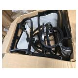 Black Swivel Textilene Metal Patio Outdoor Dining Chair (2-Pack)