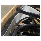 Black Swivel Textilene Metal Patio Outdoor Dining Chair (2-Pack)