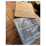 $64 20" Patio Side Table - Wicker End Table, Tempered Glass Top