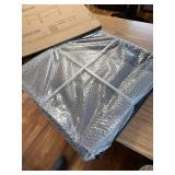 $64 20" Patio Side Table - Wicker End Table, Tempered Glass Top