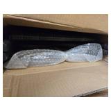 $48 Outdoor Rattan Side Table with Glass Top and Storage, Brown