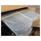 $48 Outdoor Rattan Side Table with Glass Top and Storage, Brown