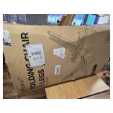 $218 Melino 2PCS Acacia Folding Chair for Outdoor, Walnut - Pair