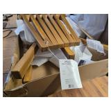 $218 Melino 2PCS Acacia Folding Chair for Outdoor, Walnut - Pair