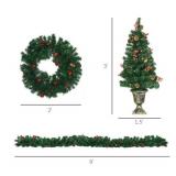 Erivess Prelit 4-Piece Holiday Set with 200 LED Lights
