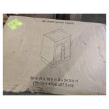 $212 OLD CAPTAIN 30" Ceramic Sink Vanity, Freestanding Cabinet, Blue