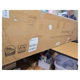 $140 LED King Bed Frame with USB, Platform Bed, Headboard, Black