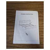 $140 LED King Bed Frame with USB, Platform Bed, Headboard, Black