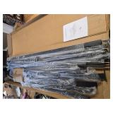 $140 LED King Bed Frame with USB, Platform Bed, Headboard, Black