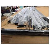 $140 LED King Bed Frame with USB, Platform Bed, Headboard, Black